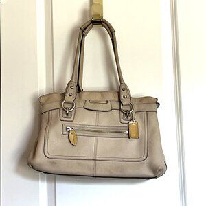 Coach Penelope Shoulder Bag Tan Pebbled Leather Tote F14686